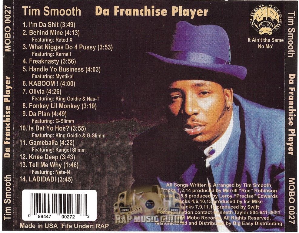 Tim Smooth - Da Franchise Player: 1st Press. CD | Rap Music